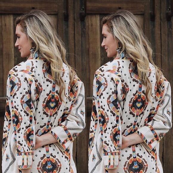 New Mauve Coloma Embroidered Jacket - Picture 3 of 7